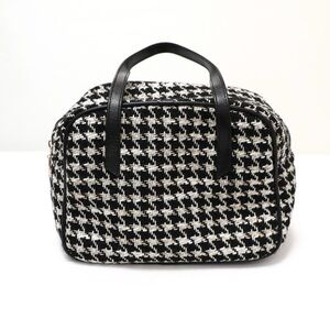 Ramon Tenza tweed bag Y2K 2000 trendy classic small size tote houndstooth fabric